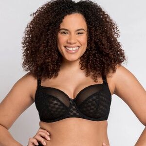 NEW Curvy Kate CK6201 Dottie Black Balcony Bra 38D